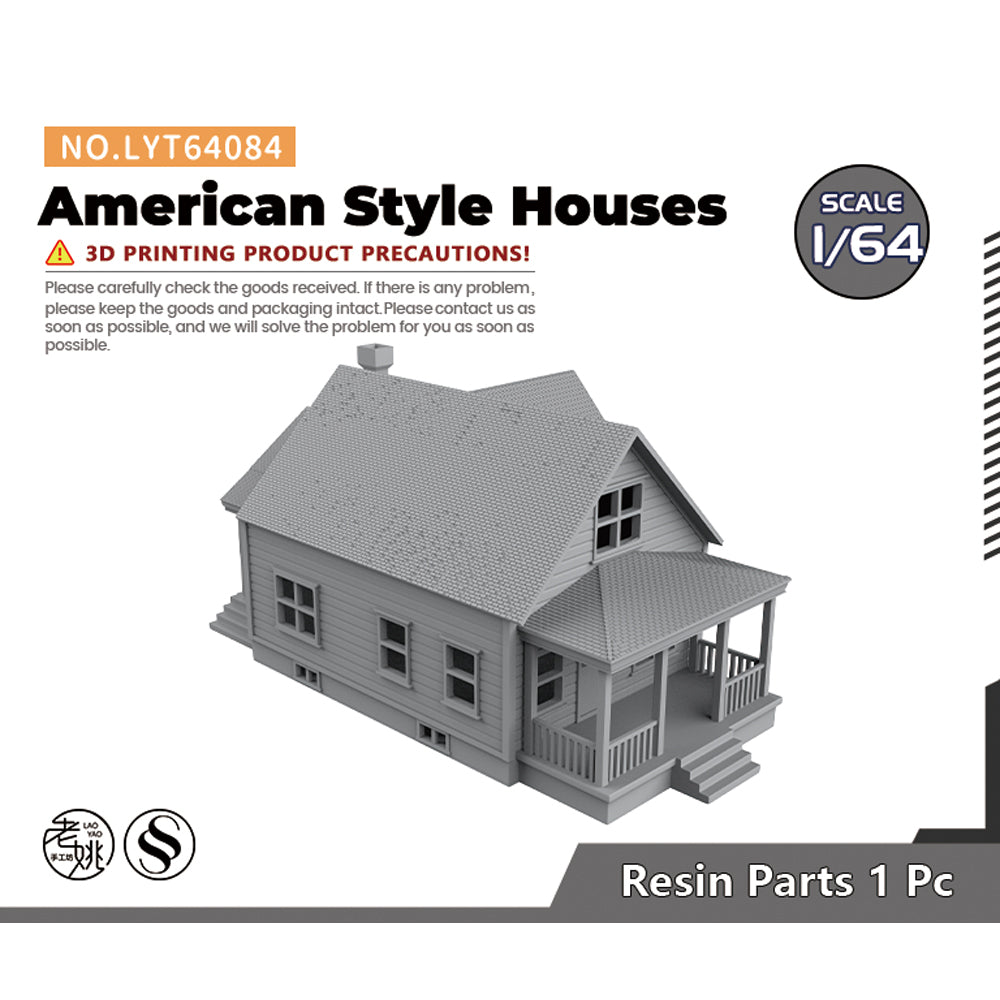 Yao's Studio LYT084 American Style Houses Diecast toys car diorams — scale model kit