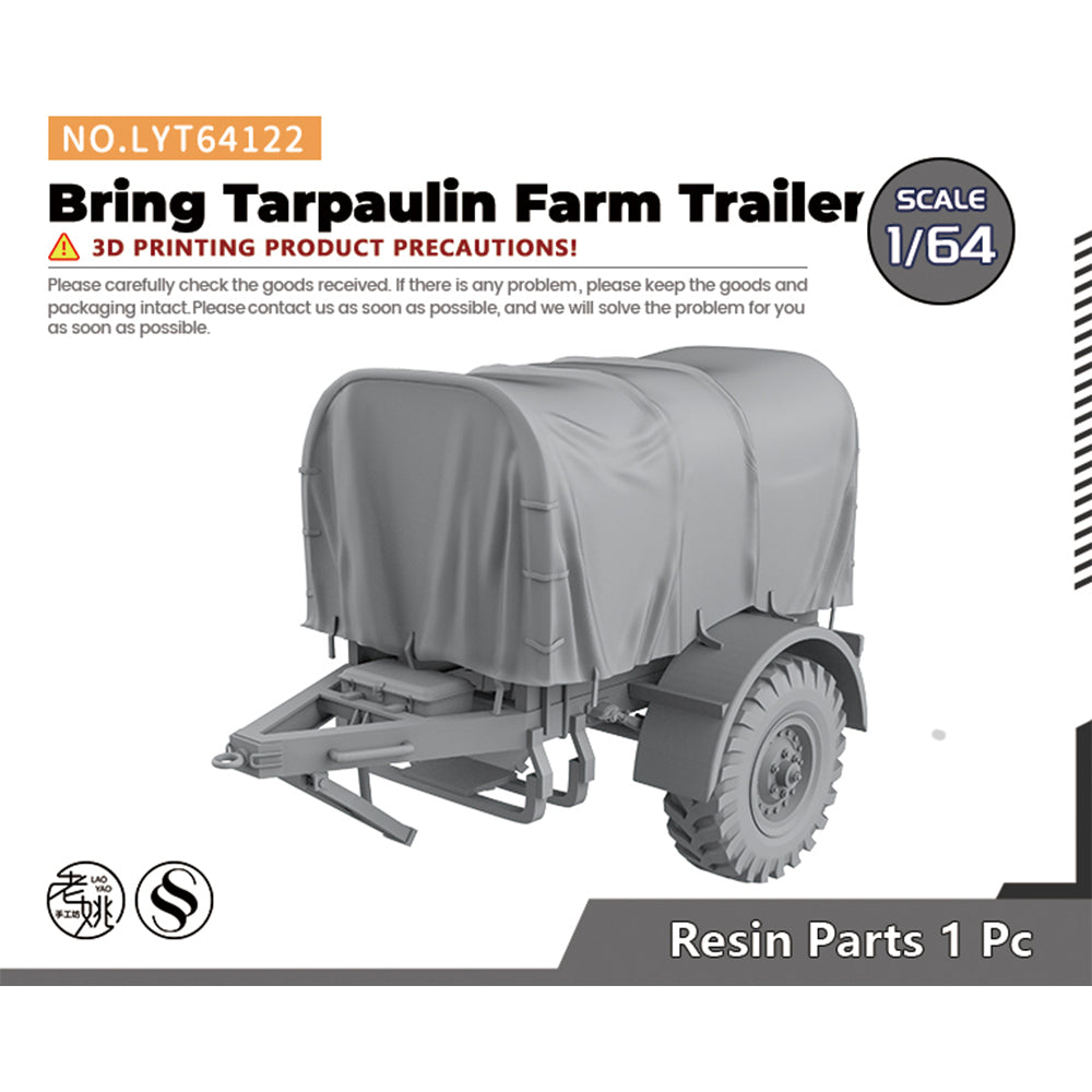 Yao's Studio LYT122 Bring Tarpaulin Farm Trailer Diecast toys auto parts parts — scale model kit