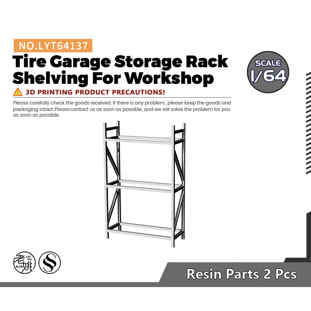 Yao's Studio LYT137 Tire Garage Storage Rack Shelving For Workshop Diecast toys auto parts parts — scale model kit