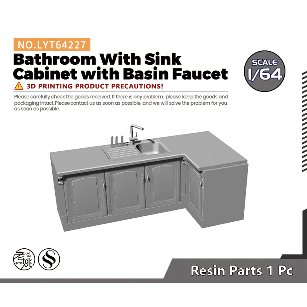 Yao's Studio LYT227 Bathroom With Sink Cabinet with Basin Faucet Diecast toys car diorams Main image