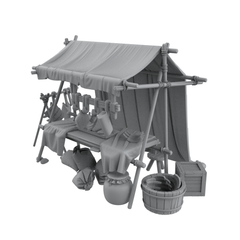 Yao's Studio LYT406 Farmers Market Butcher's Shop Farm HO/OO/Z/N/TT Railroad Miniature Accessory Display Props
