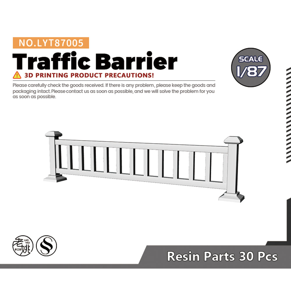 Yao's Studio LYT005 Traffic Barrier HO/OO/Z/N/TT Railroad Miniature Accessory Display Props — scale model kit