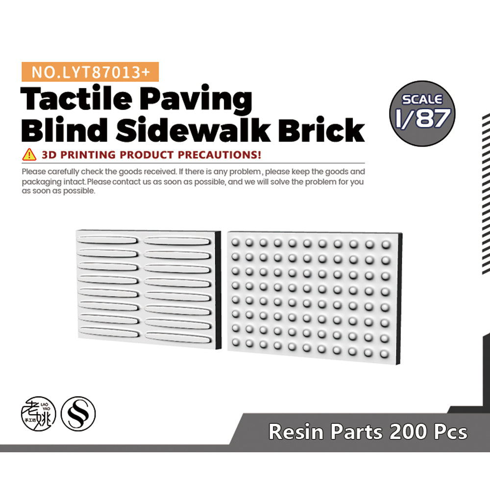 Yao's Studio LYT013+ Tactile Paving Blind Sidewalk Brick HO/OO/Z/N/TT Railroad Miniature Accessory Display Props — scale model kit