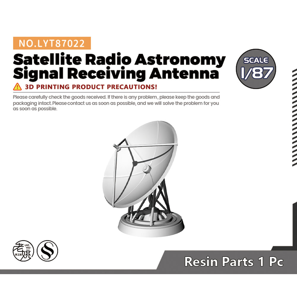 Yao's Studio LYT022 Satellite Radio Astronomy Signal Receiving Antenna HO/OO/Z/N/TT Railroad Miniature Accessory Display Props — scale model kit