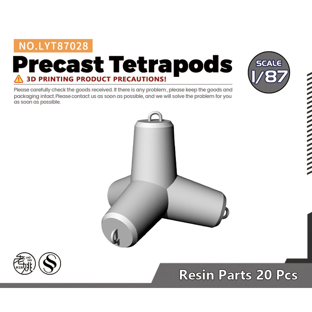 Yao's Studio LYT028 Precast Tetrapods HO/OO/Z/N/TT Railroad Miniature Accessory Display Props Main image