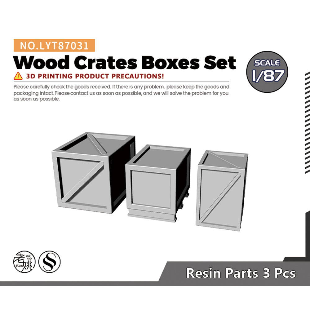 Yao's Studio LYT031 Wood Crates Boxes Set Military Base Miniature Accessory Props Main image