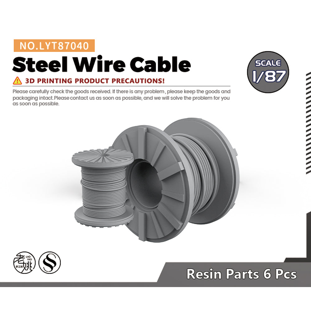 Yao's Studio LYT040 Steel Wire Cable HO/OO/Z/N/TT Railroad Miniature Accessory Display Props — scale model kit
