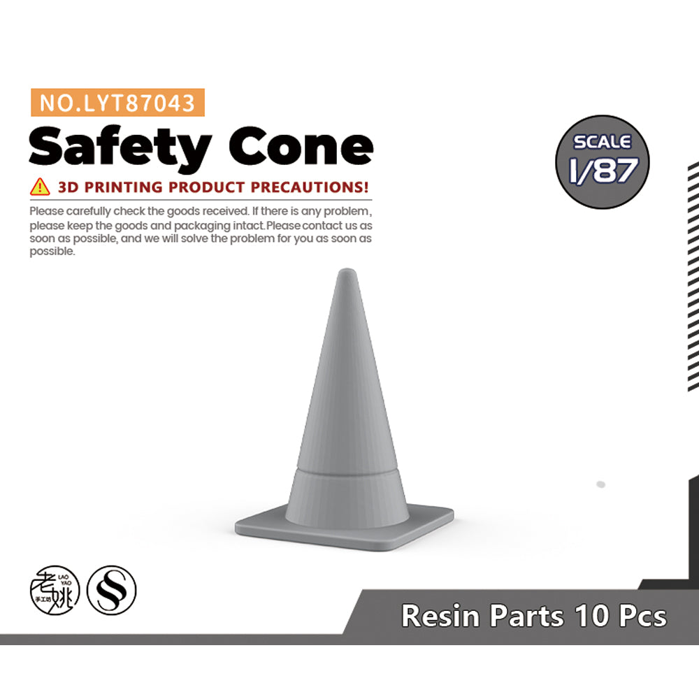 Yao's Studio LYT043 Safety Cone HO/OO/Z/N/TT Railroad Miniature Accessory Display Props — scale model kit
