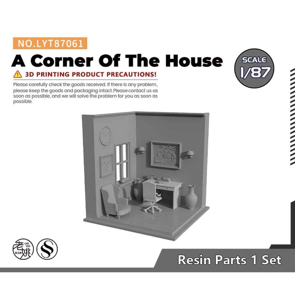 Yao's Studio LYT061 A Corner Of The House HO/OO/Z/N/TT Railroad Miniature Diorama House Building Main image