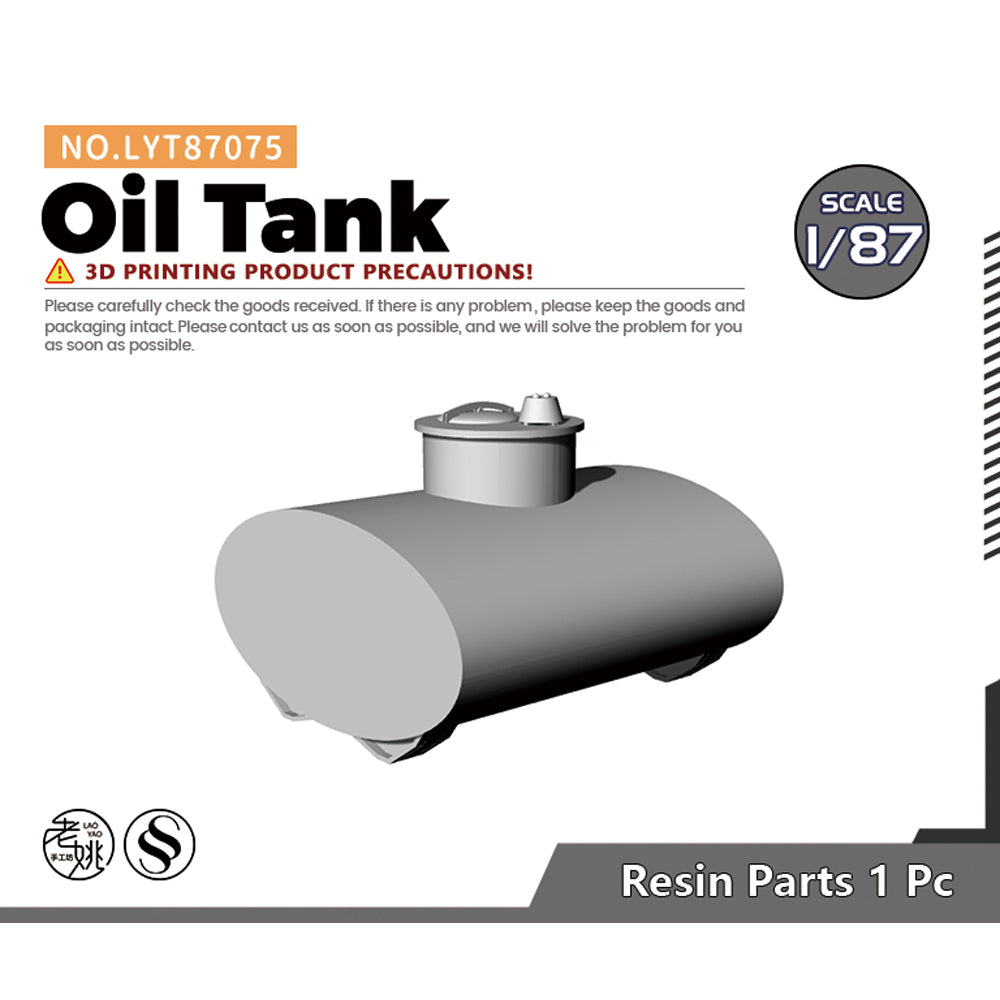 Yao's Studio LYT075 Oil Tank HO/OO/Z/N/TT Railroad Miniature Accessory Display Props — scale model kit