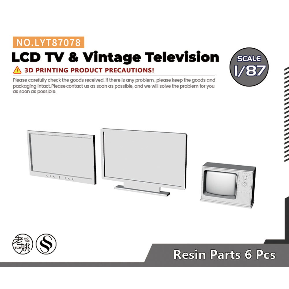 Yao's Studio LYT078 LCD TV&Vintage Television Military Base Miniature Accessory Props Main image