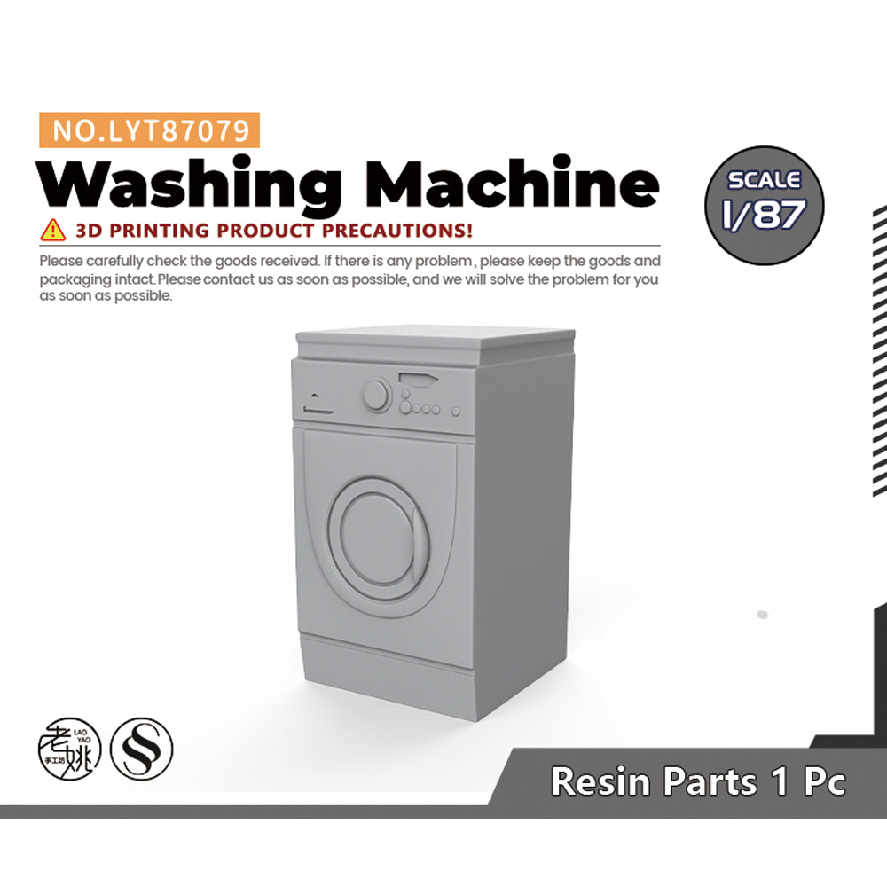 Yao's Studio LYT079 Washing Machine HO/OO/Z/N/TT Railroad Miniature Accessory Display Props — scale model kit
