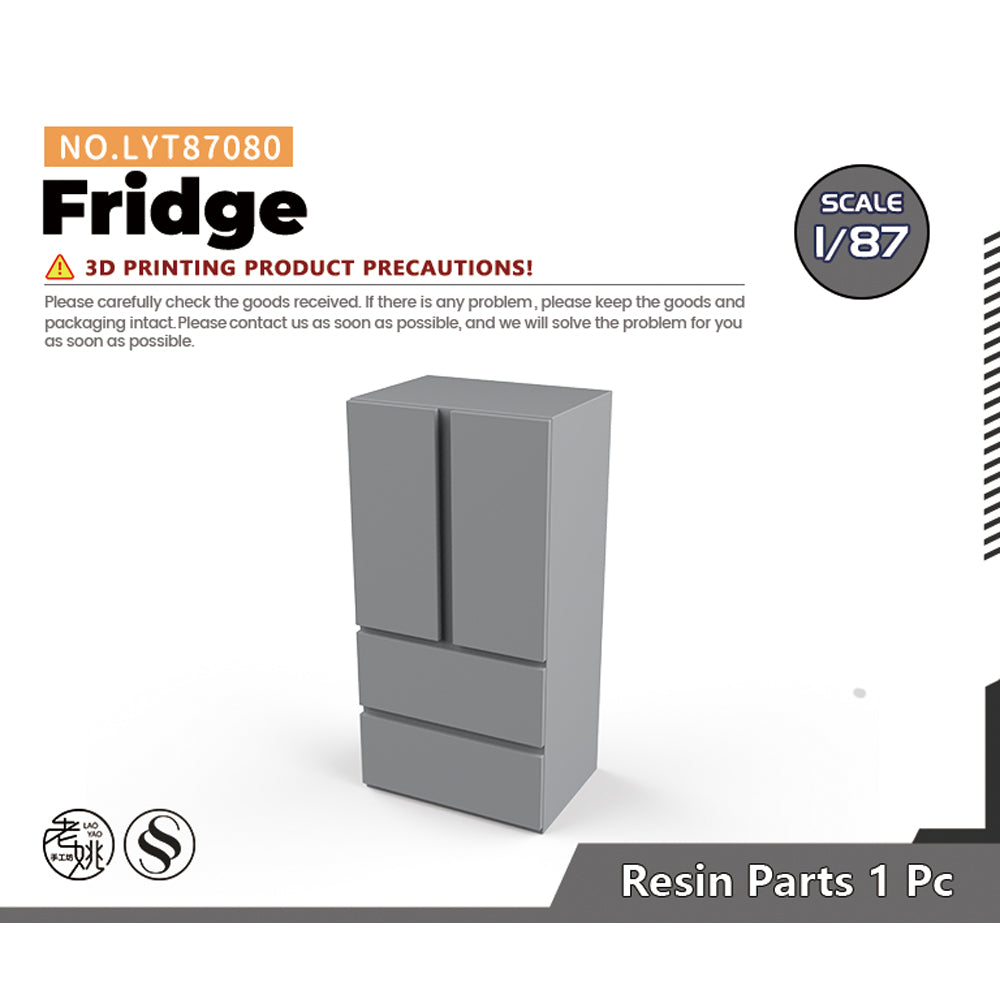 Yao's Studio LYT080 Fridge HO/OO/Z/N/TT Railroad Miniature Accessory Display Props Main image