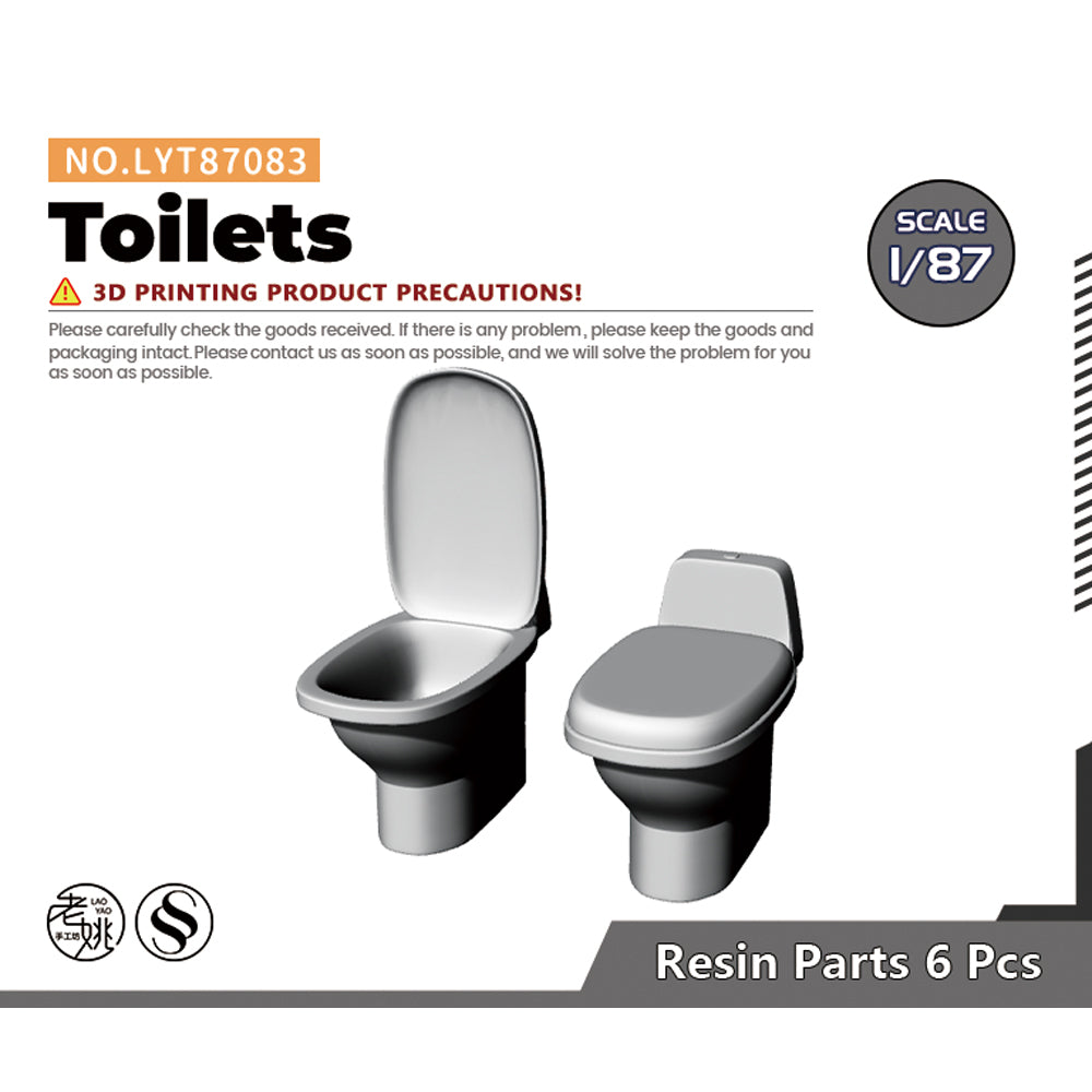 Yao's Studio LYT083 Toilets HO/OO/Z/N/TT Railroad Miniature Accessory Display Props Main image
