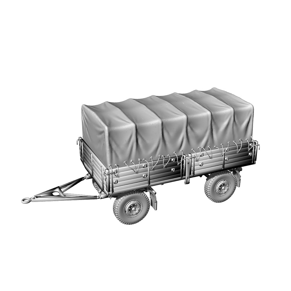 Yao's Studio LYT121 Garage Trailer HO/OO/Z/N/TT Railroad Warehouse Dock Transportation Miniature Military Car — detail view 2