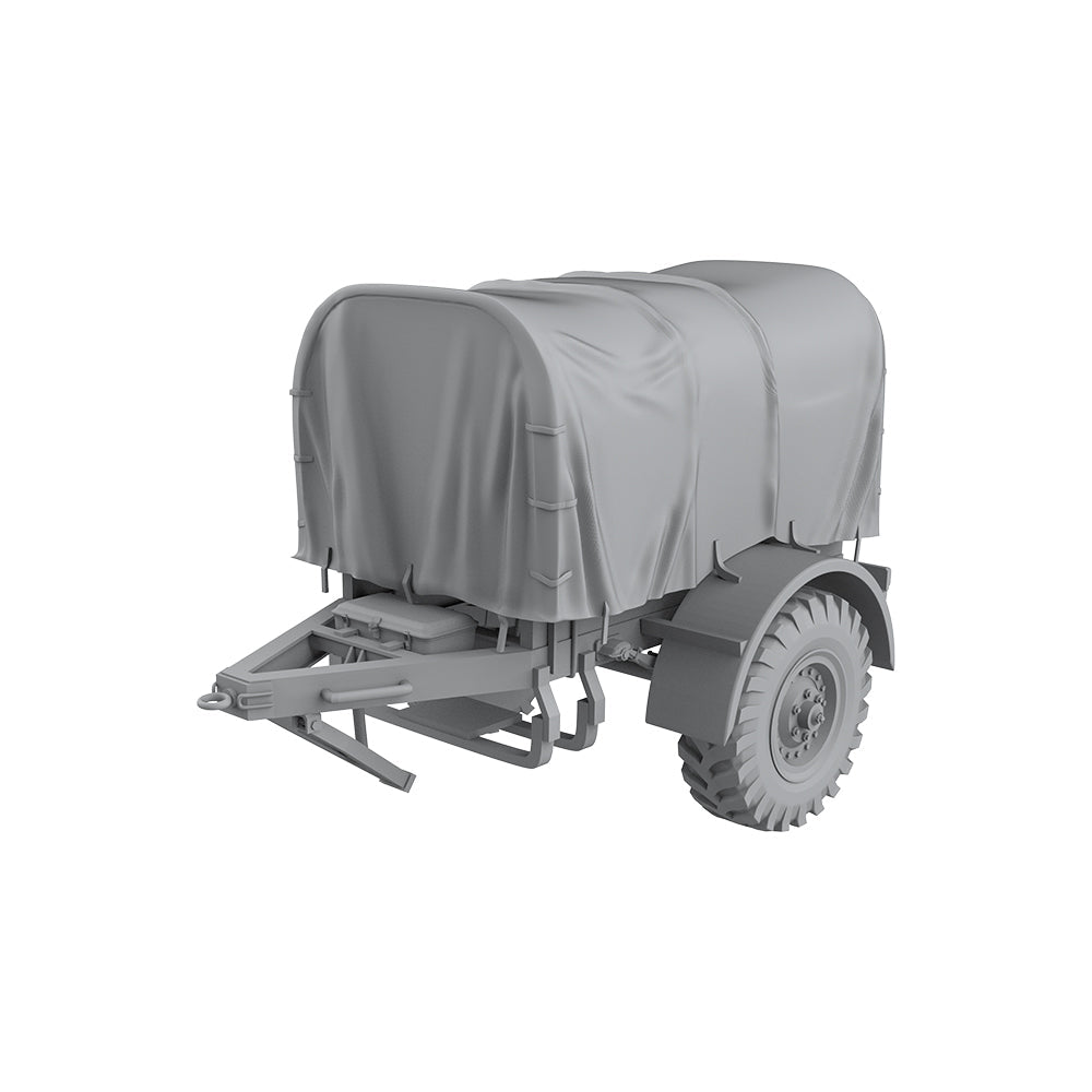 Yao's Studio LYT122 Bring Tarpaulin Farm Trailer HO/OO/Z/N/TT Railroad Warehouse Dock Transportation Miniature Military Car Secondary image