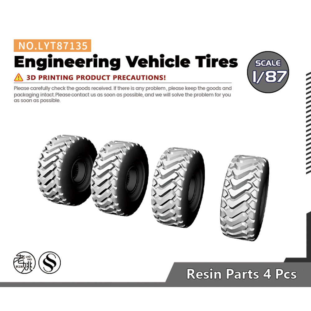 Yao's Studio LYT135 Engineering Vehicle Tires Diecast toys auto parts parts Main image
