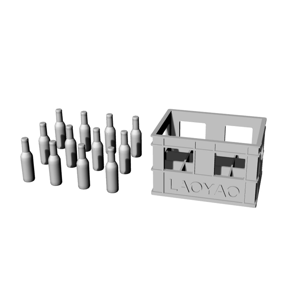 Yao's Studio LYT139 Beer Bottle & Beer Crate HO/OO/Z/N/TT Railroad Miniature Accessory Display Props — detail view 2