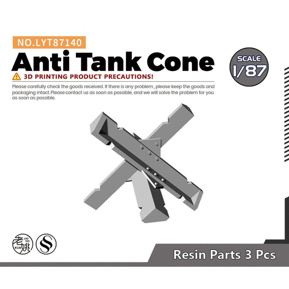 Yao's Studio LYT140 Anti Tank Cone HO/OO/Z/N/TT Railroad Miniature Accessory Display Props Main image