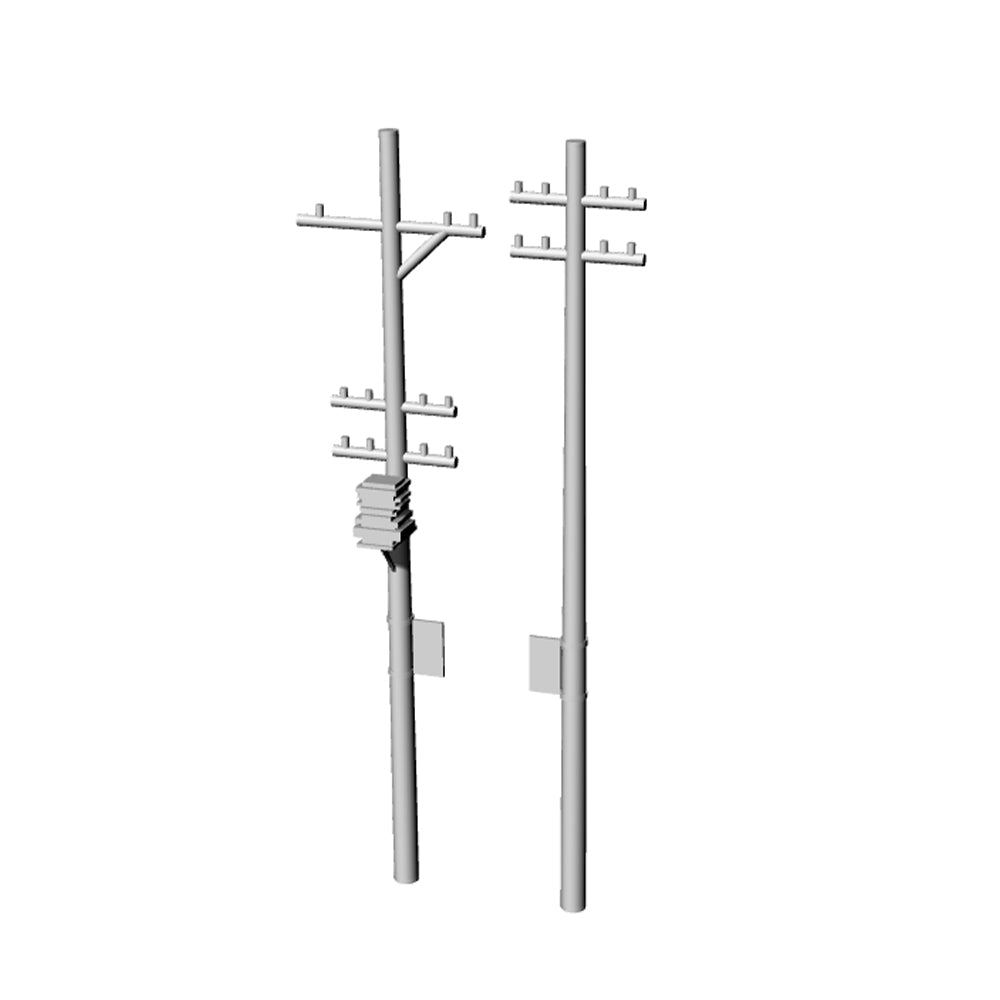 Yao's Studio LYT149 Electric Poles HO/OO/Z/N/TT Railroad Miniature Accessory Display Props Secondary image