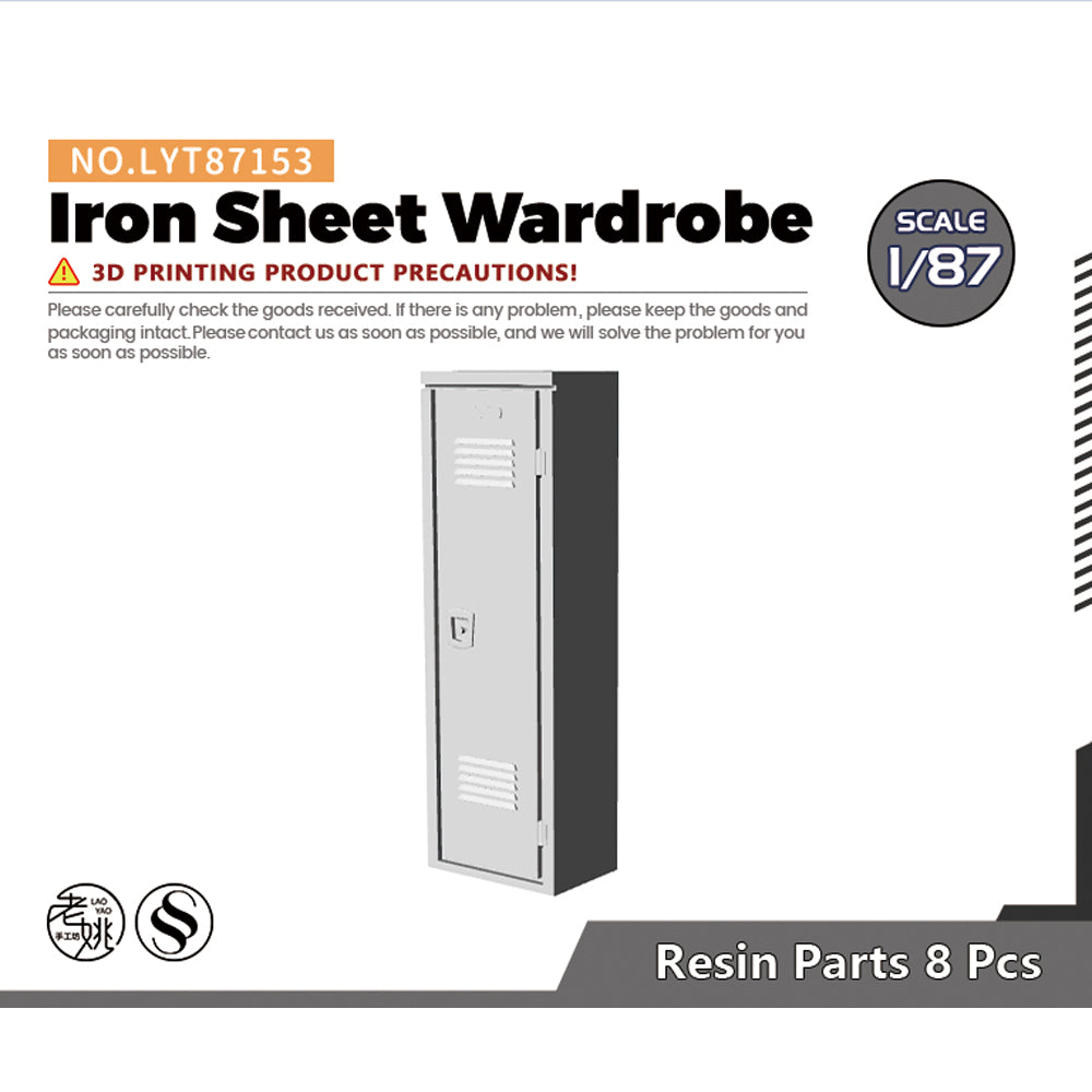Yao's Studio LYT153 Iron Sheet Wardrobe HO/OO/Z/N/TT Railroad Miniature Accessory Display Props Main image