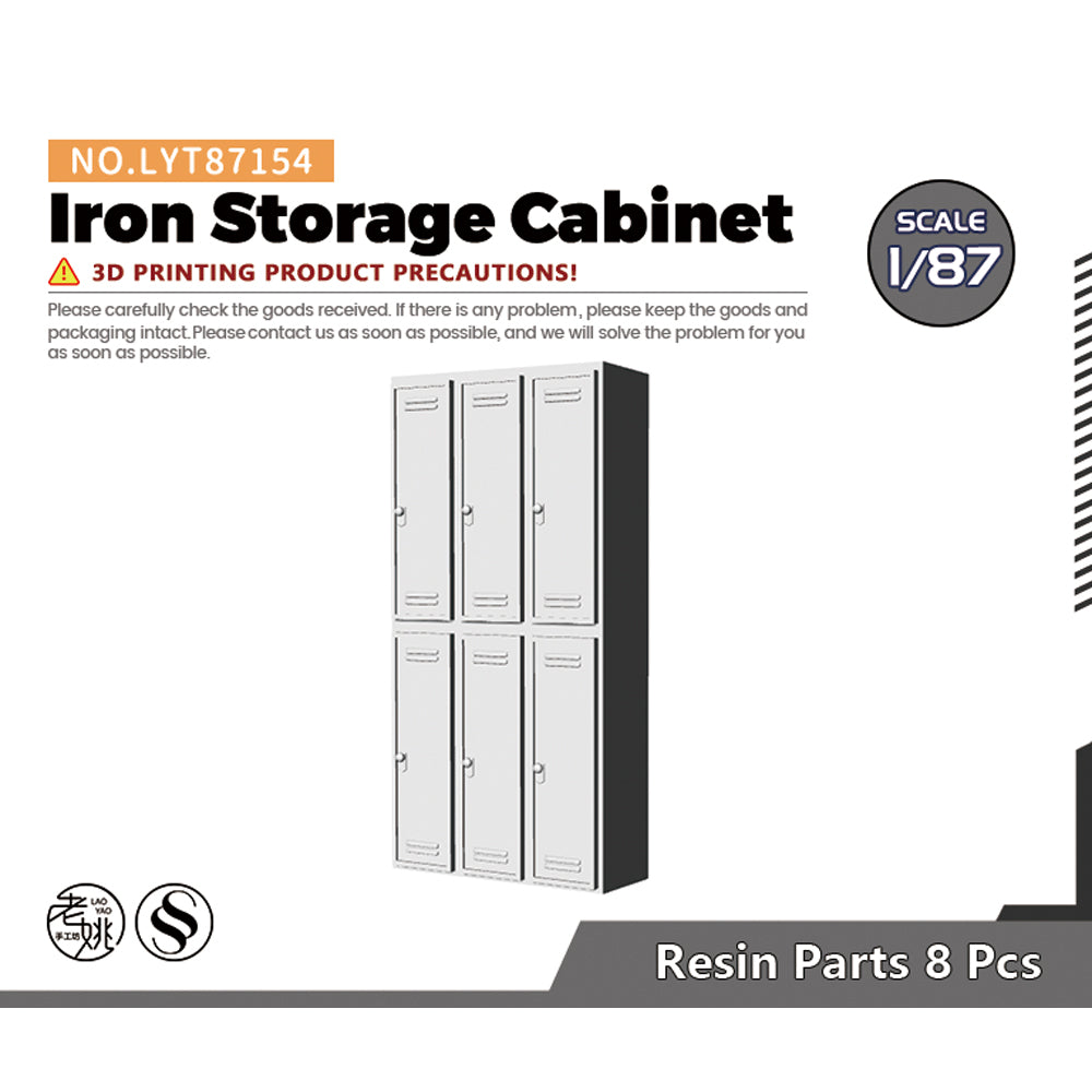 Yao's Studio LYT154 Iron Storage Cabinet HO/OO/Z/N/TT Railroad Miniature Accessory Display Props Main image