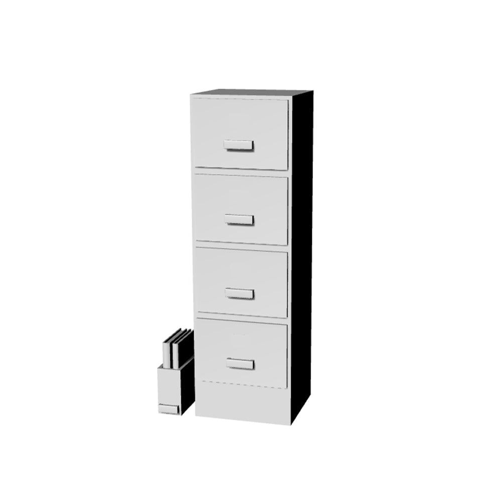 Yao's Studio LYT155 Tin File Cabinet HO/OO/Z/N/TT Railroad Miniature Accessory Display Props Secondary image