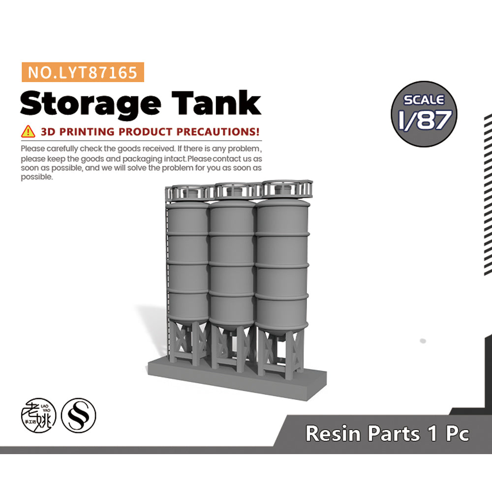 Yao's Studio LYT165 Storage Tank HO/OO/Z/N/TT Railroad Miniature Accessory Display Props — scale model kit