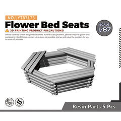 Yao's Studio LYT173 Flower Bed Seats HO/OO/Z/N/TT Railroad Miniature Accessory Display Props