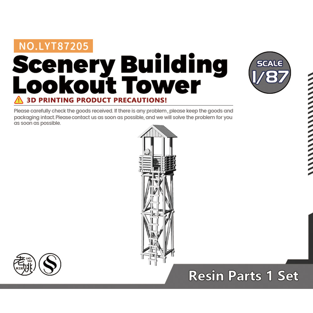 Yao's Studio LYT205 Scenery Building Lookout Tower HO/OO/Z/N/TT Railroad Miniature Diorama House Building