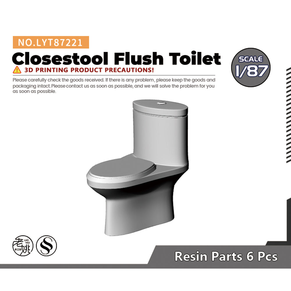 Yao's Studio LYT221 Closestool Flush Toilet HO/OO/Z/N/TT Railroad Miniature Accessory Display Props Main image