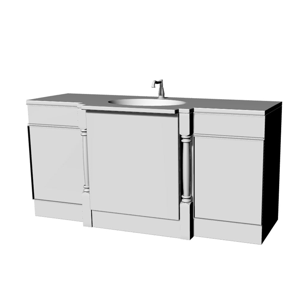 Yao's Studio LYT222 Standing Sink Wash Bowl HO/OO/Z/N/TT Railroad Miniature Accessory Display Props — detail view 2