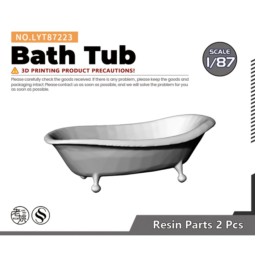 Yao's Studio LYT223 Bath Tub HO/OO/Z/N/TT Railroad Miniature Accessory Display Props Main image