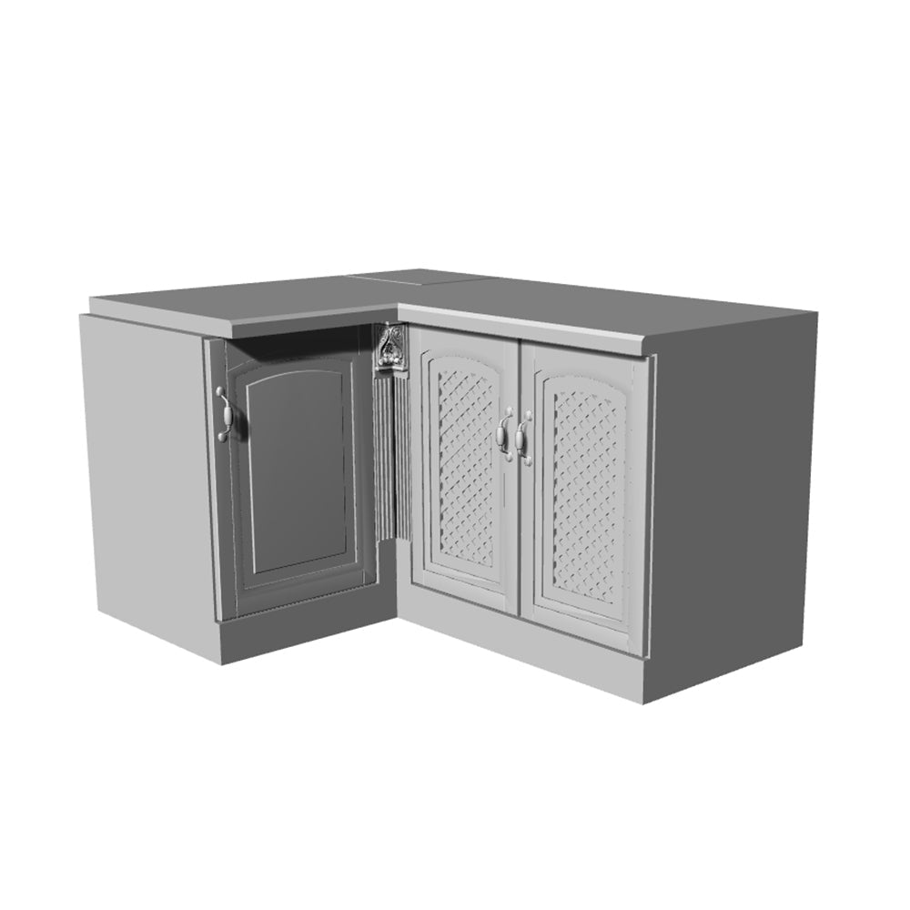 Yao's Studio LYT224 Low Storage Cabinet L-Shaped Cabinet HO/OO/Z/N/TT Railroad Miniature Accessory Display Props Secondary image