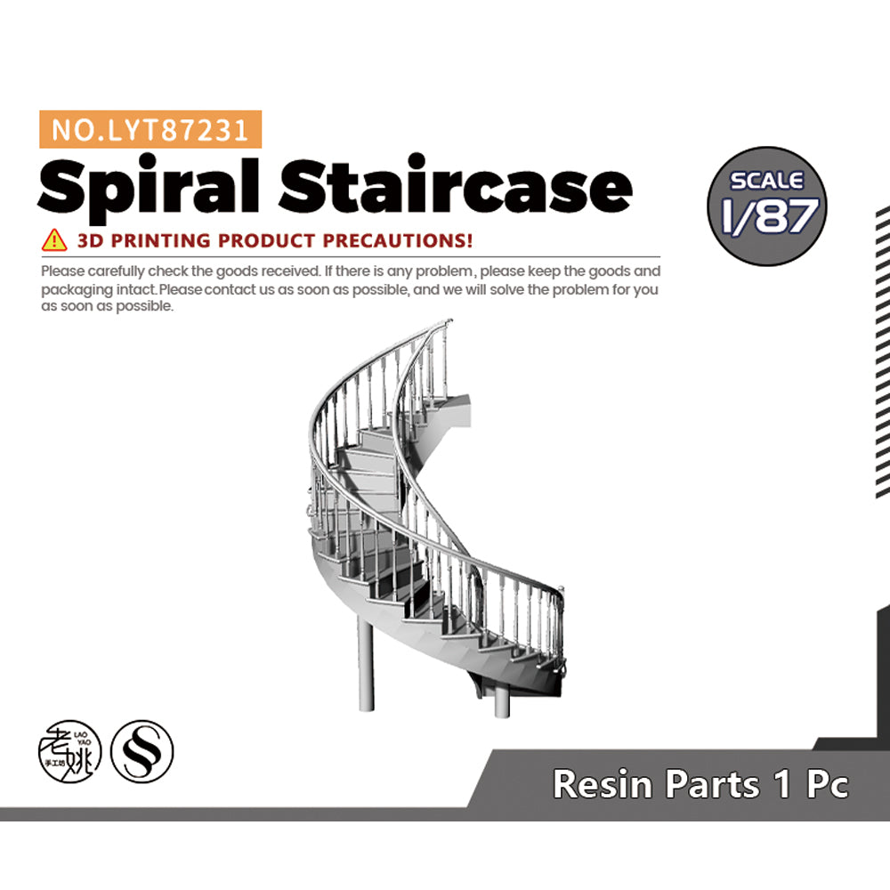 Yao's Studio LYT231 Spiral Staircase HO/OO/Z/N/TT Railroad Miniature Accessory Display Props Main image