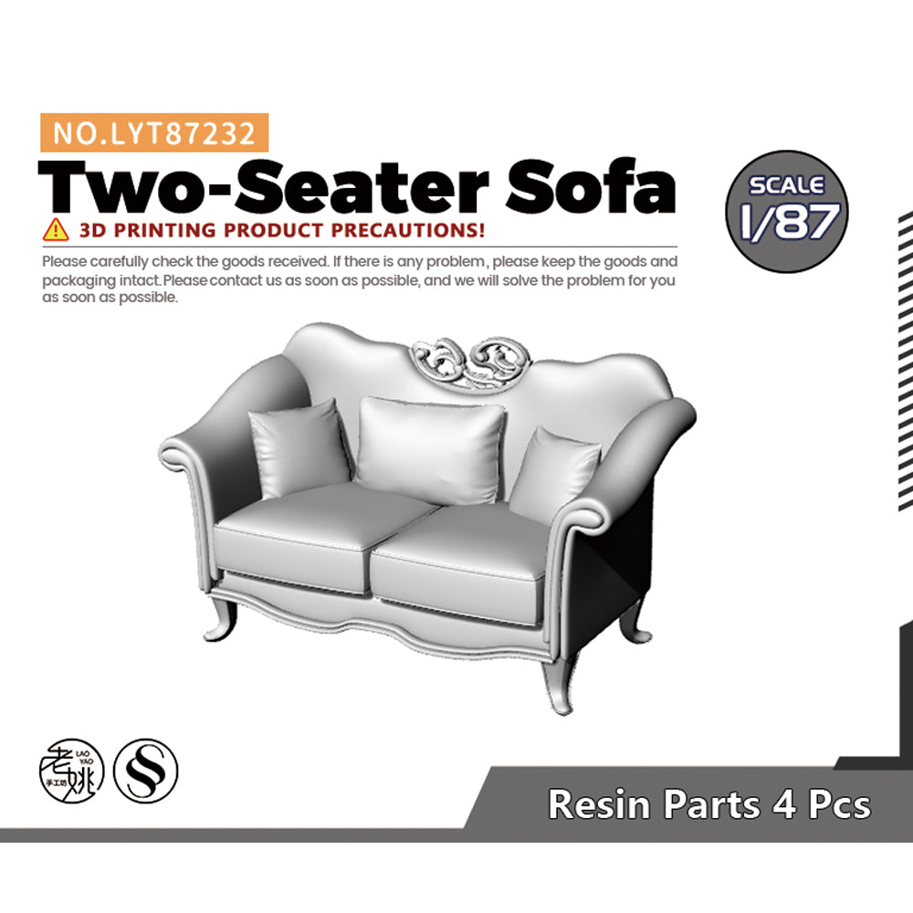 Yao's Studio LYT232 2 Seater Sofa HO/OO/Z/N/TT Railroad Miniature Accessory Display Props Main image