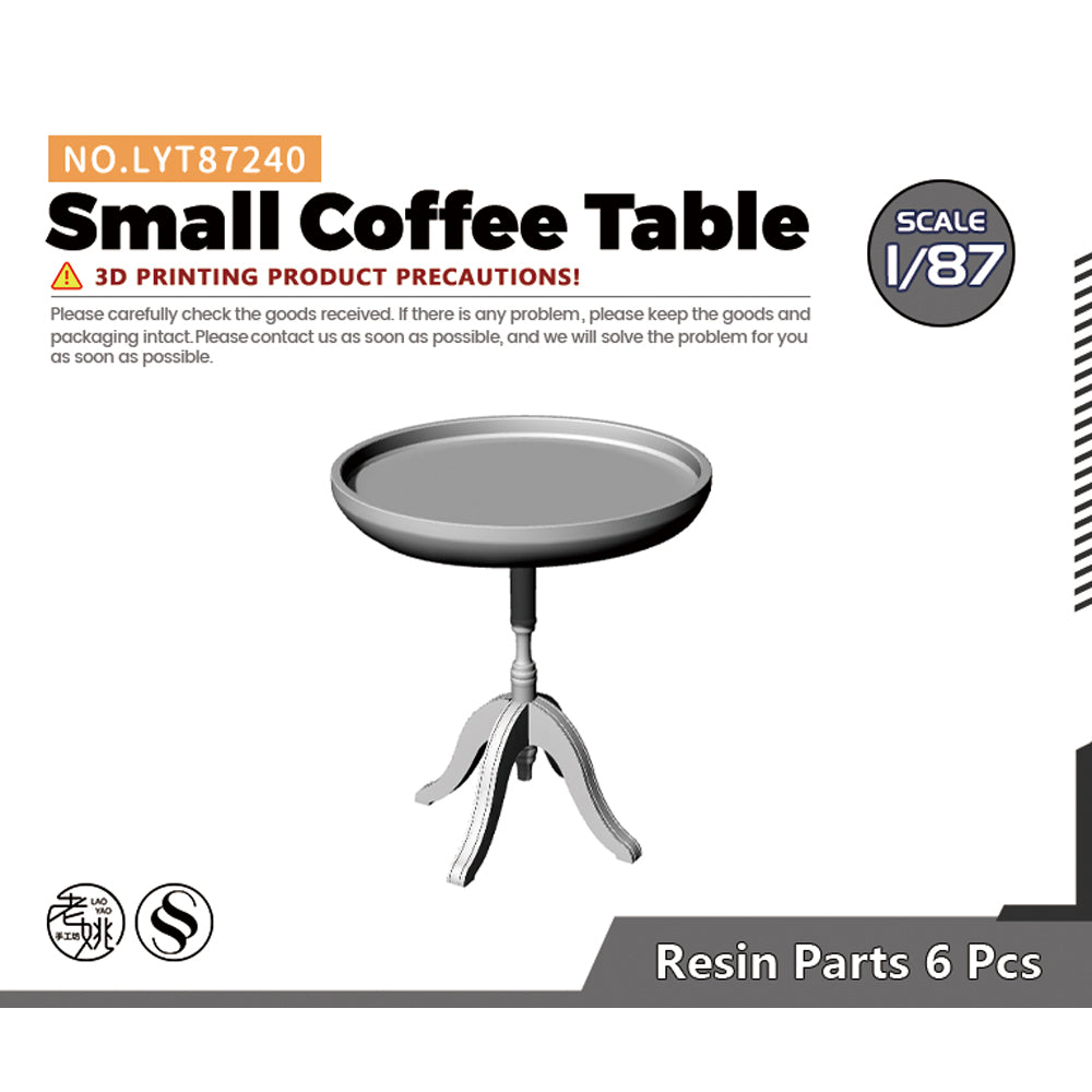 Yao's Studio LYT240 Small Coffee Table HO/OO/Z/N/TT Railroad Miniature Accessory Display Props Main image
