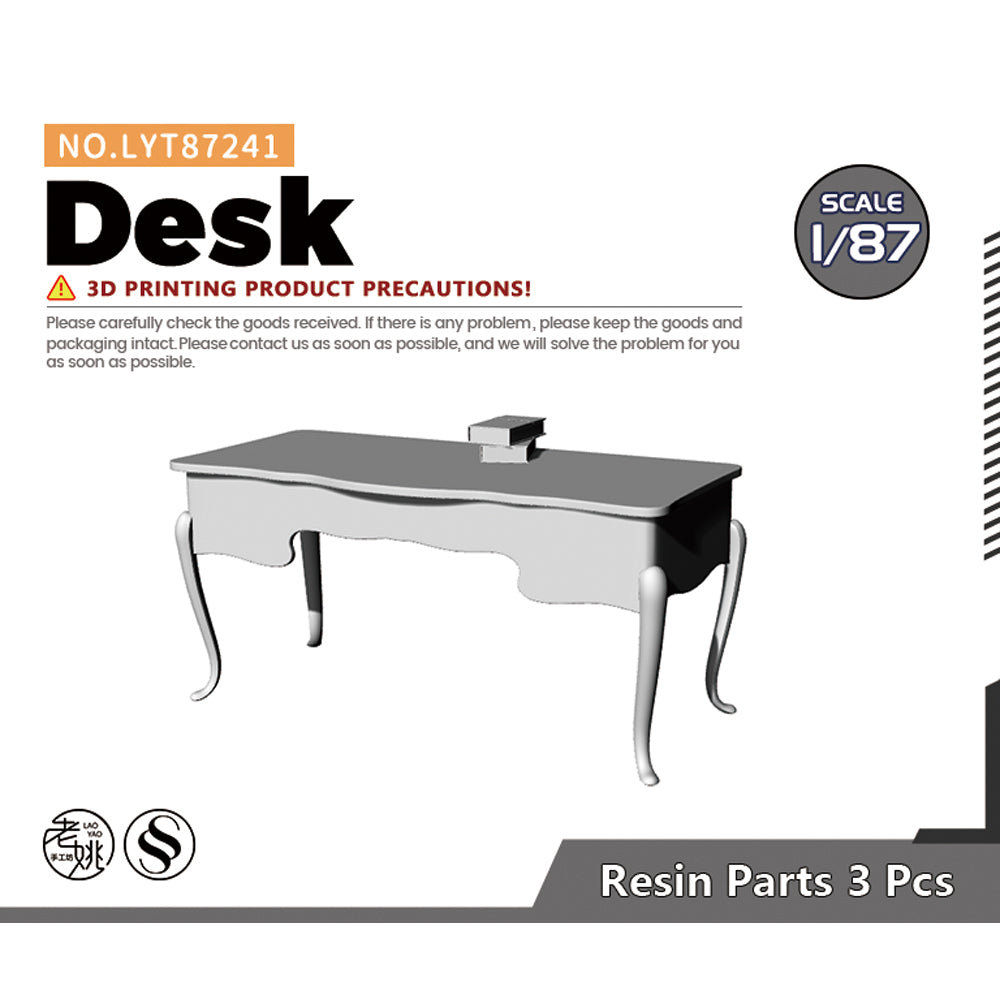 Yao's Studio LYT241 Desk HO/OO/Z/N/TT Railroad Miniature Accessory Display Props Main image