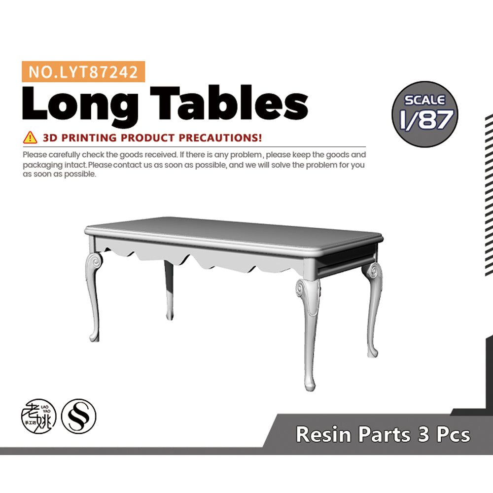 Yao's Studio LYT242 Long Table HO/OO/Z/N/TT Railroad Miniature Accessory Display Props Main image