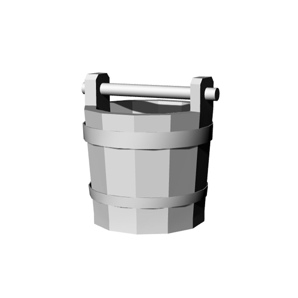 Yao's Studio LYT249 Wooden Buckets HO/OO/Z/N/TT Railroad Miniature Accessory Display Props — detail view 2