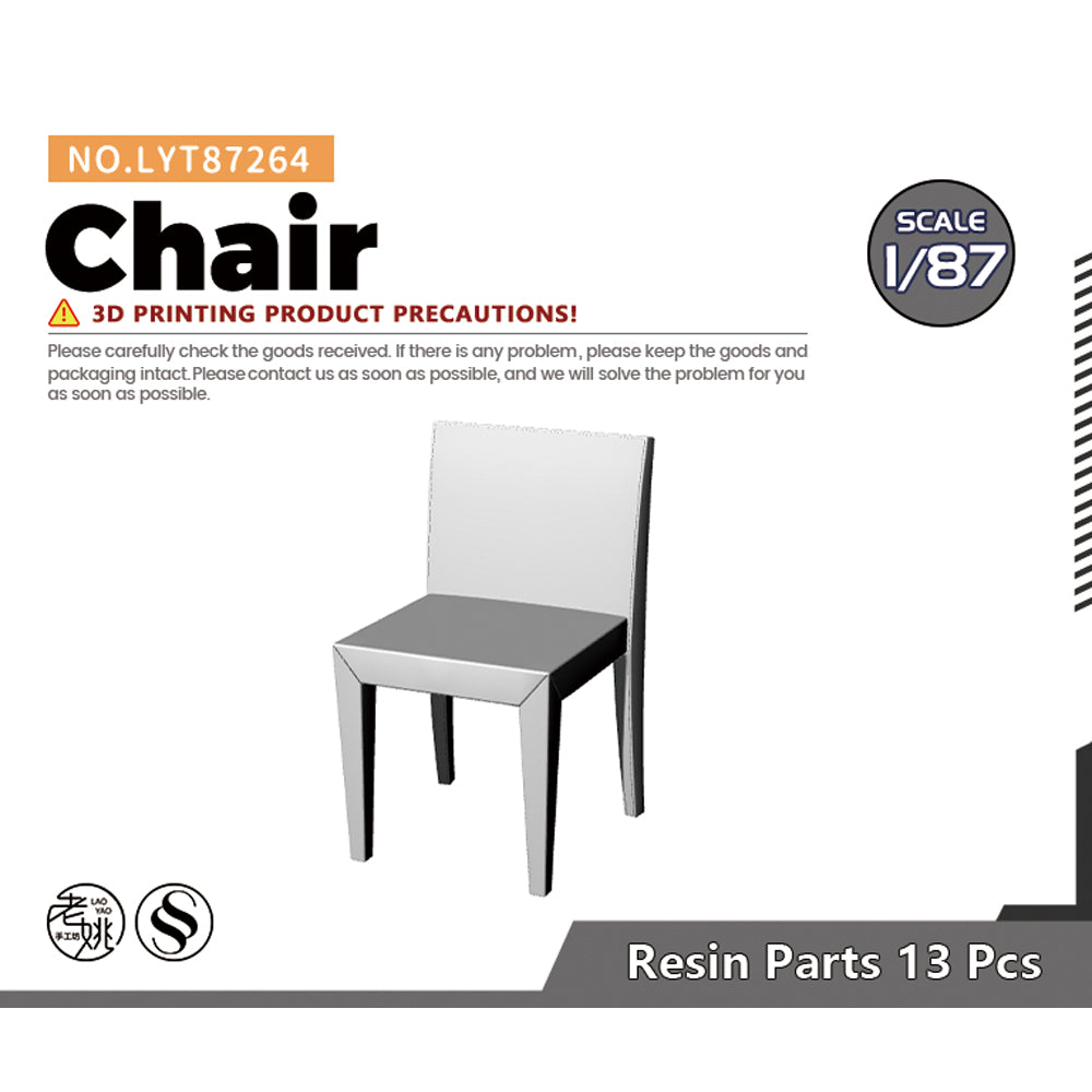 Yao's Studio LYT264 Chair HO/OO/Z/N/TT Railroad Miniature Accessory Display Props Main image