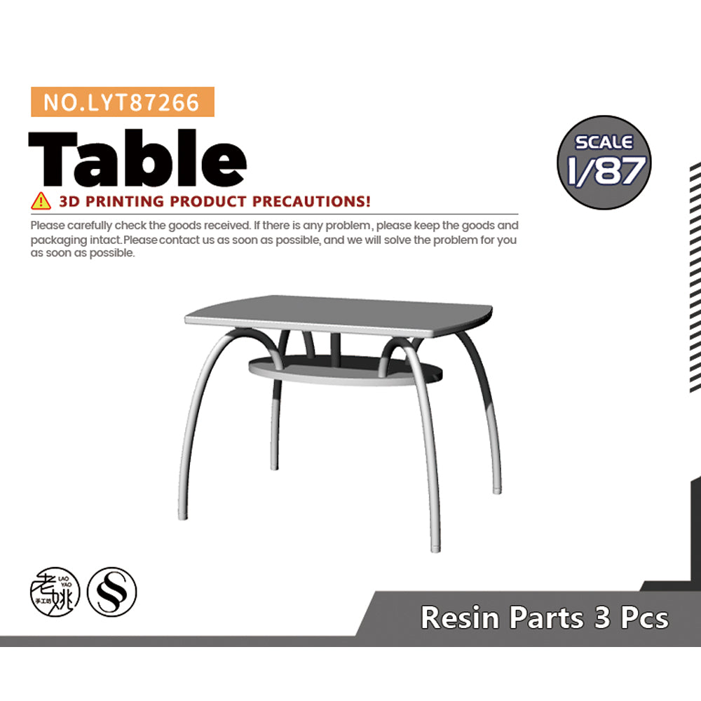 Yao's Studio LYT266 Table HO/OO/Z/N/TT Railroad Miniature Accessory Display Props Main image