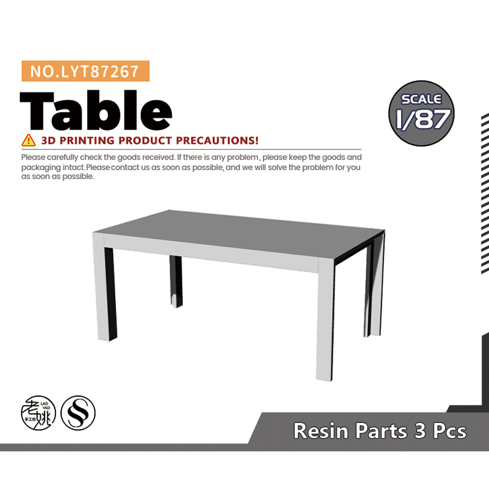 Yao's Studio LYT267 Table HO/OO/Z/N/TT Railroad Miniature Accessory Display Props Main image