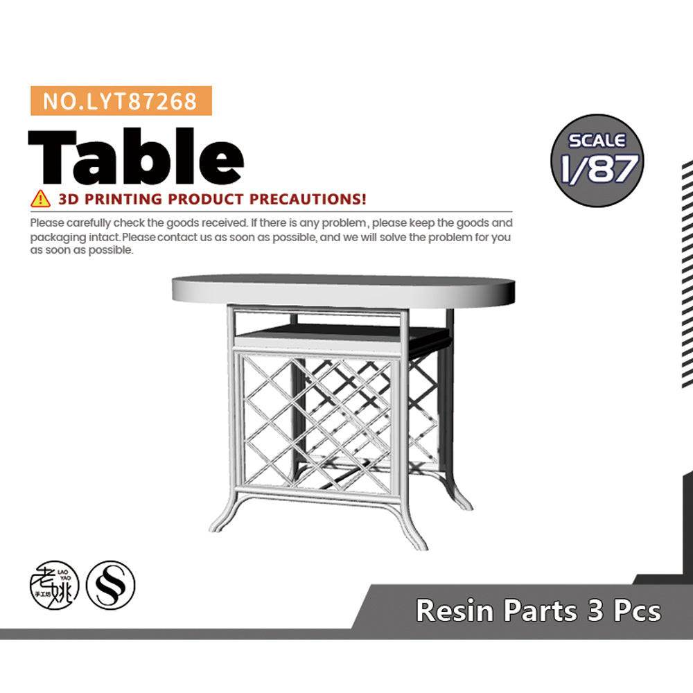 Yao's Studio LYT268 Table HO/OO/Z/N/TT Railroad Miniature Accessory Display Props Main image