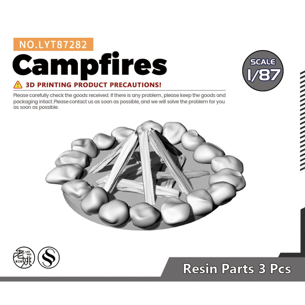 Yao's Studio LYT282 Campfires HO/OO/Z/N/TT Railroad Miniature Accessory Display Props Main image