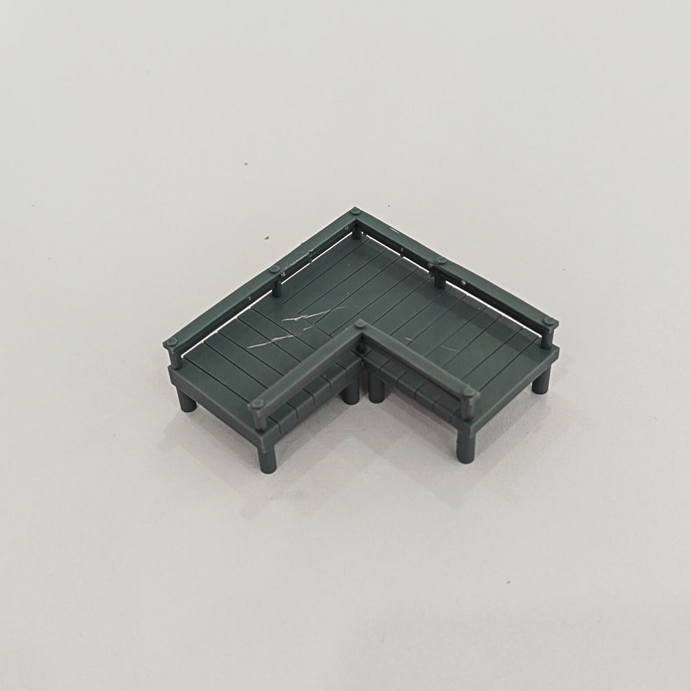 Yao's Studio LYT309 Right Angle Boardwalk 17mm48*48mm HO/OO/Z/N/TT Railroad Miniature Accessory Display Props Main image
