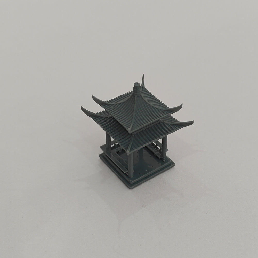 Yao's Studio LYT314 Chinese Style Pavilion HO/OO/Z/N/TT Railroad Miniature Diorama House Building — scale model kit