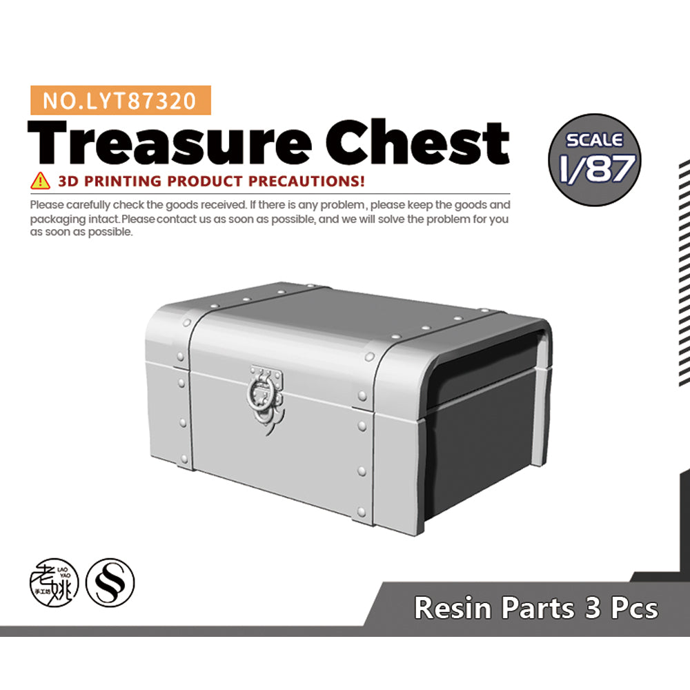 Yao's Studio LYT320 Treasure Chest HO/OO/Z/N/TT Railroad Miniature Accessory Display Props — scale model kit