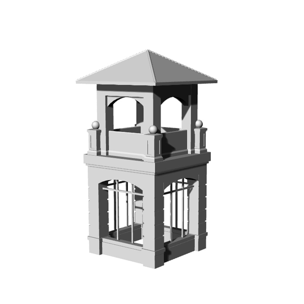 Yao's Studio LYT322 Pavilion HO/OO/Z/N/TT Railroad Miniature Diorama House Building — detail view 2