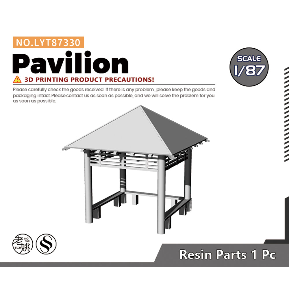 Yao's Studio LYT330 Pavilion HO/OO/Z/N/TT Railroad Miniature Accessory Display Props — scale model kit